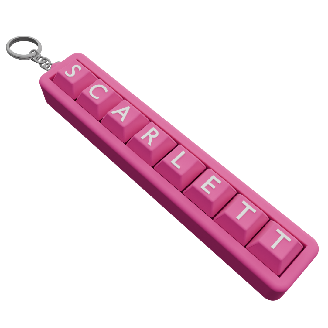 8 Clickable Keys – Personalized Mechanical Keycap Keyring