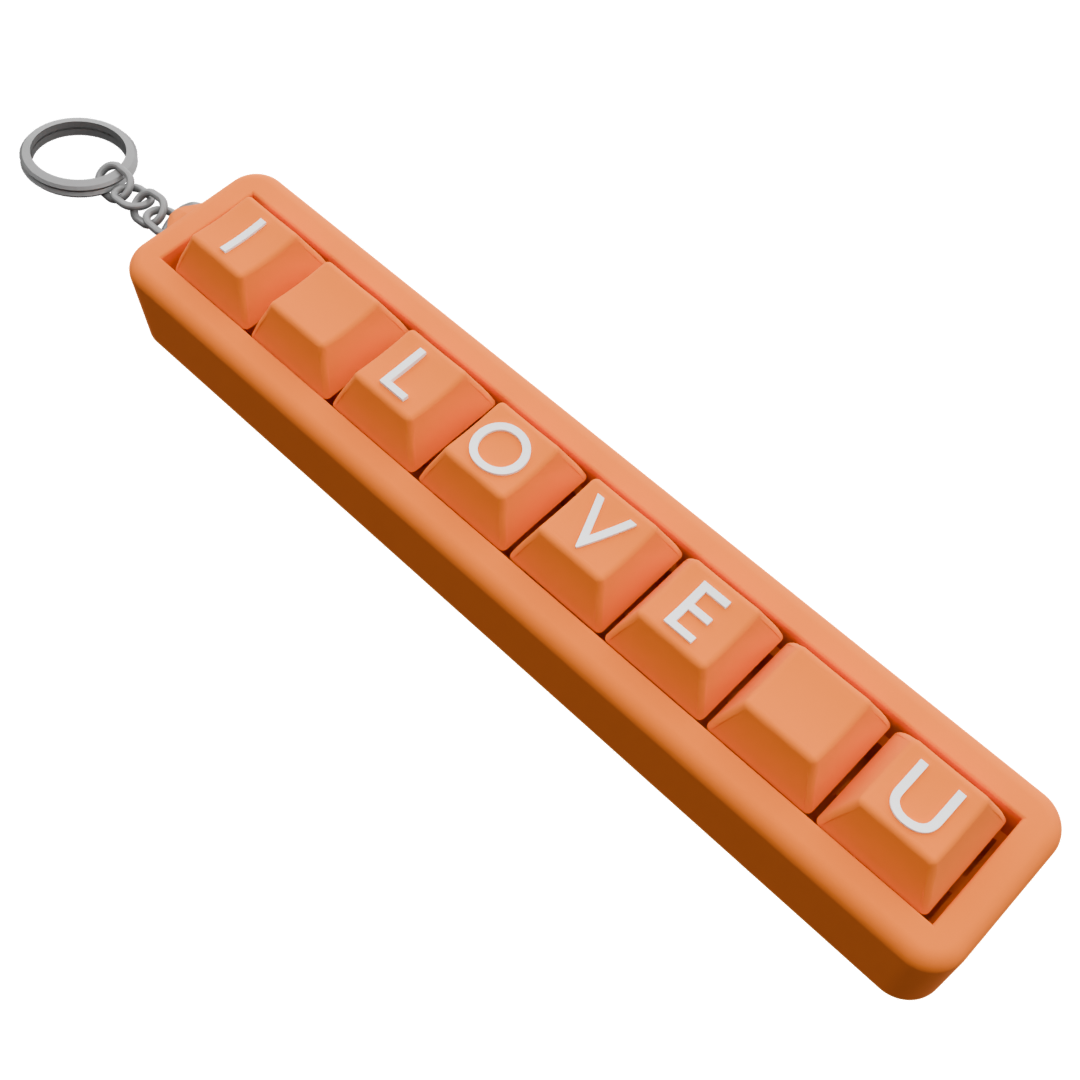 8 Clickable Keys – Personalized Mechanical Keycap Keyring