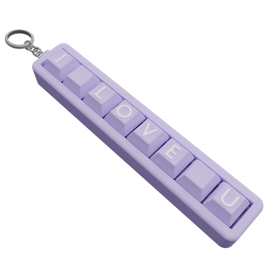 8 Clickable Keys – Personalized Mechanical Keycap Keyring