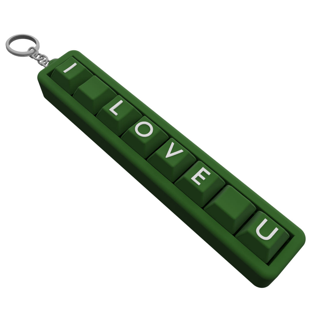 8 Clickable Keys – Personalized Mechanical Keycap Keyring