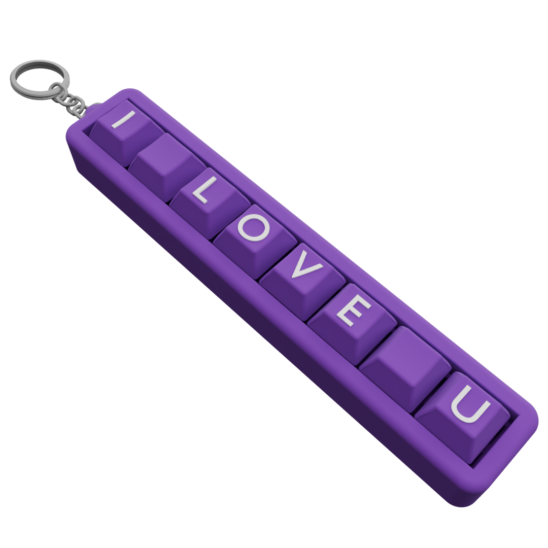 8 Clickable Keys – Personalized Mechanical Keycap Keyring