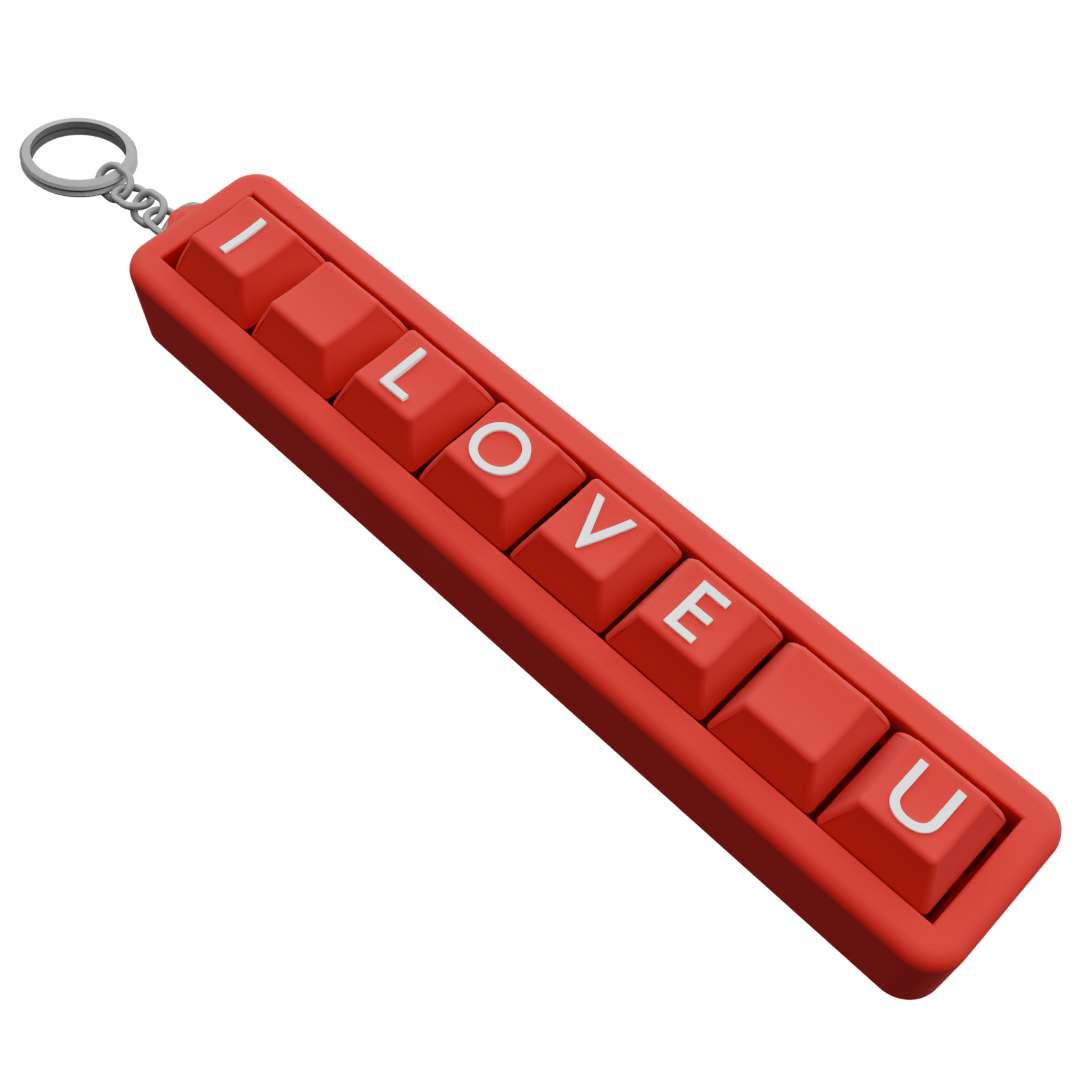 8 Clickable Keys – Personalized Mechanical Keycap Keyring