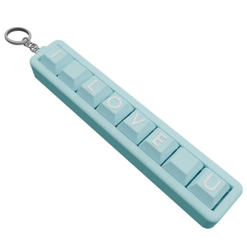 8 Clickable Keys – Personalized Mechanical Keycap Keyring