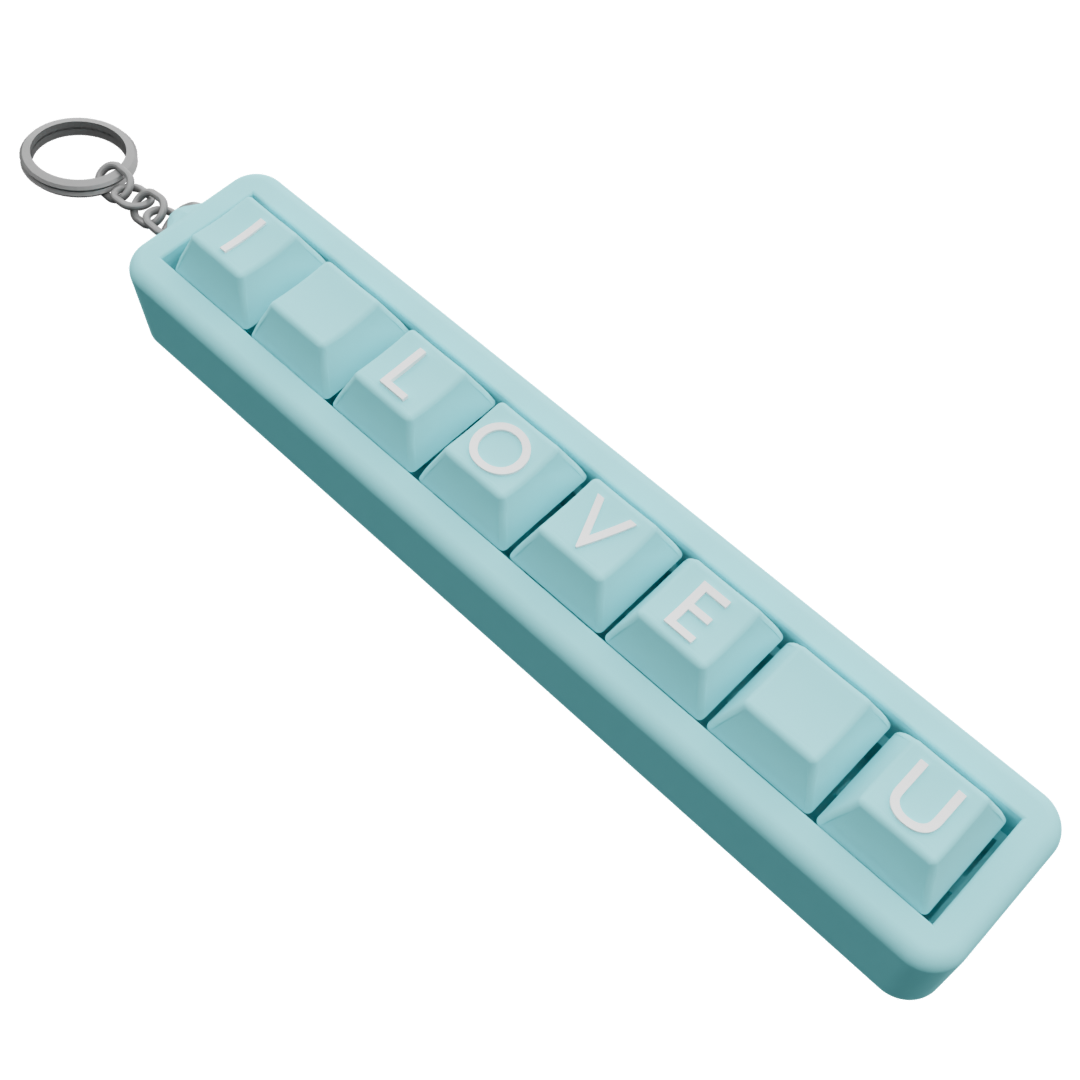 8 Clickable Keys – Personalized Mechanical Keycap Keyring