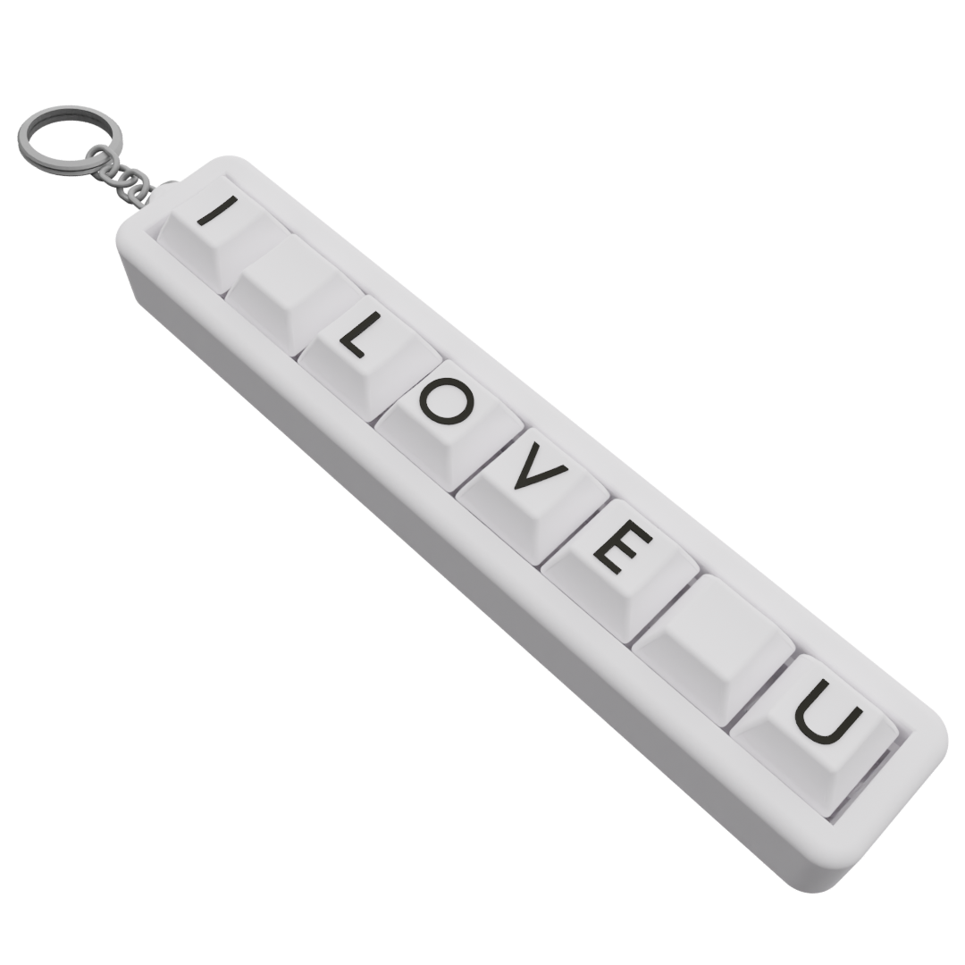 8 Clickable Keys – Personalized Mechanical Keycap Keyring