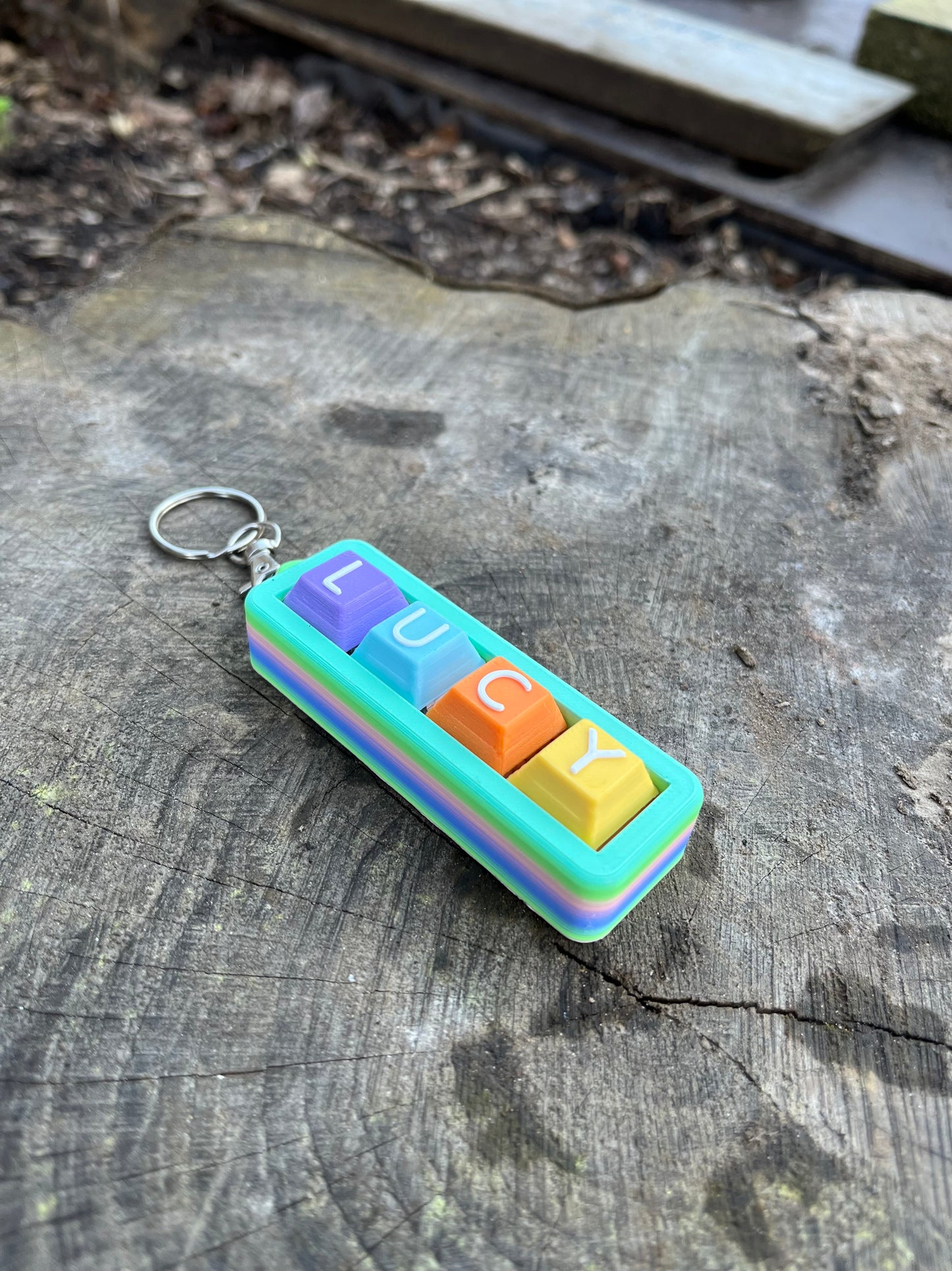Personalised Clicky Name Keychain