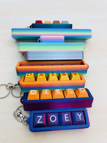 Personalised Clicky Name Keychain