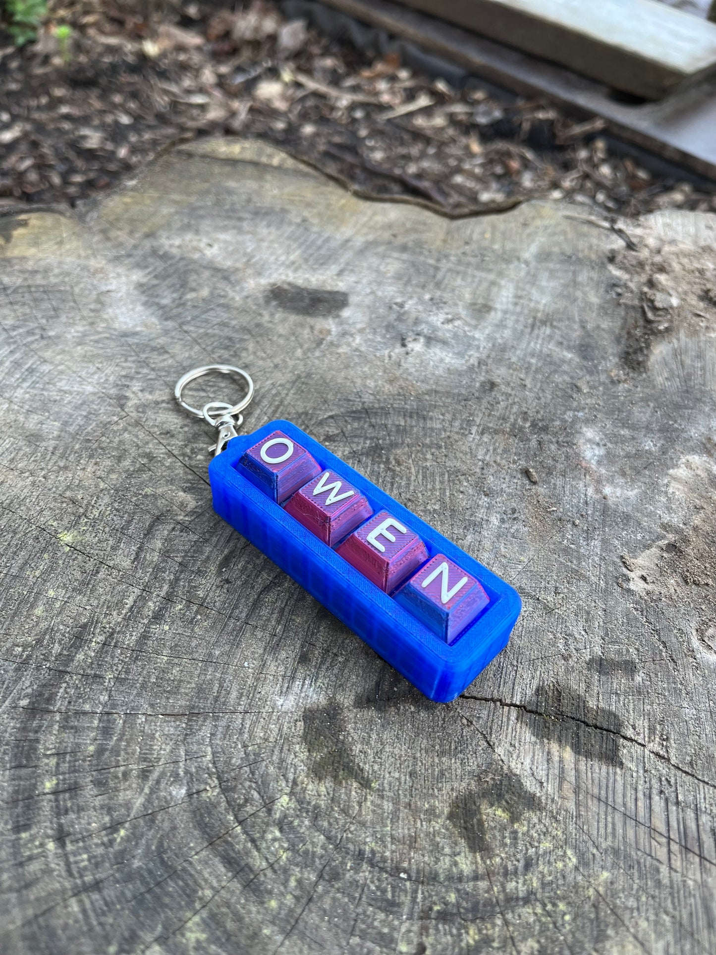 Personalised Clicky Name Keychain