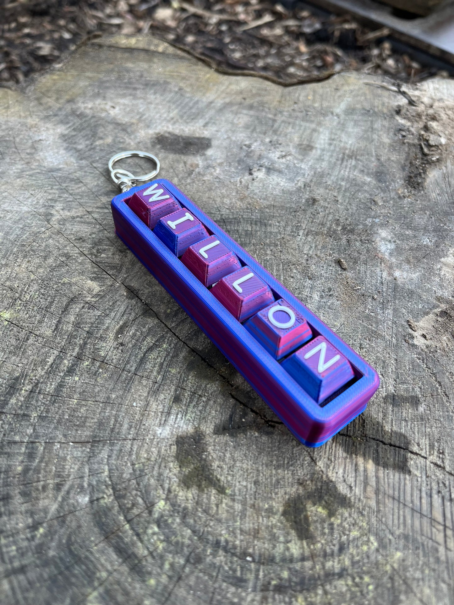 Personalised Clicky Name Keychain