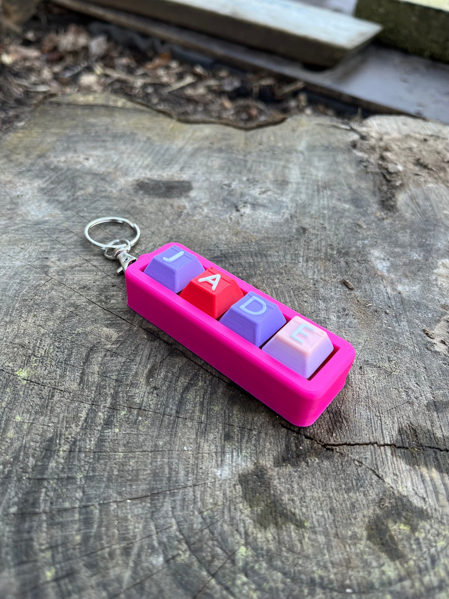 Personalised Clicky Name Keychain