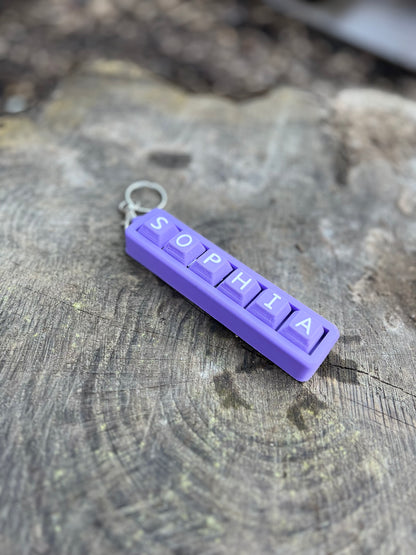 Personalised Clicky Name Keychain