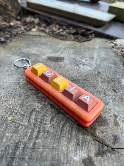 Personalised Clicky Name Keychain