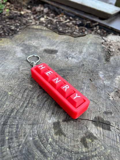 Personalised Clicky Name Keychain